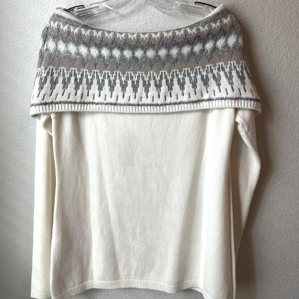 NWT: White House Black Market Off Shoulder Sweater Size: Medium